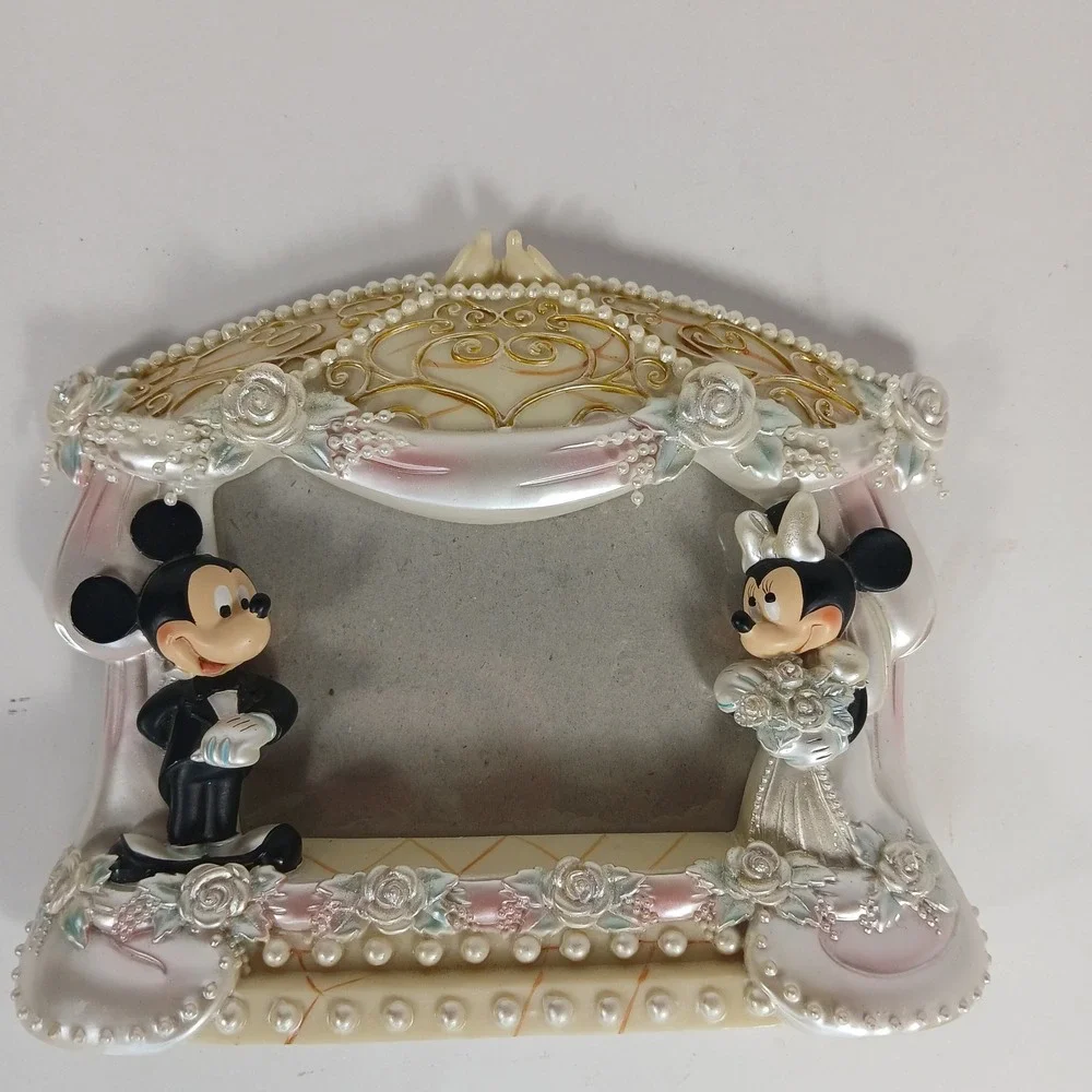Disney Mickey Minnie Mouse Wedding Bride Groom Picture Photo Frame